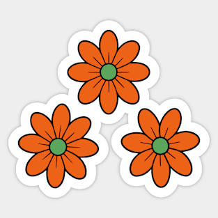 Cute Cartoon Flowers Sticker